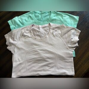 Pastel Pink and Mint Green Swiftly Tech Shirts
